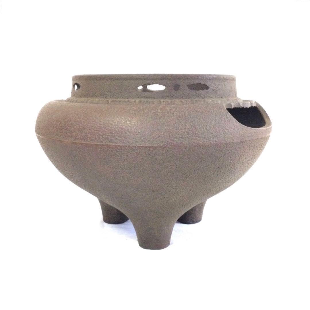 Amazon.co.jp: 茶釜 風炉釜 鉄器銅蓋 茶道具 釜環付 工芸品 茶道具 釜